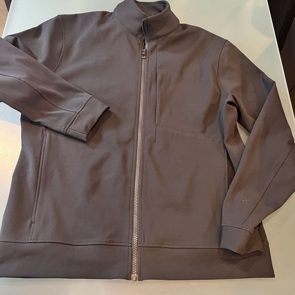 Lululemon Sojourn Full-Zip Track Jacket Stretch Running Work black Men’s XL